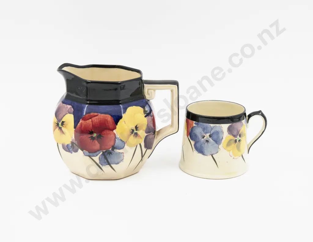 Royal Doulton Pansies Pattern Jug & Mug Image 1++