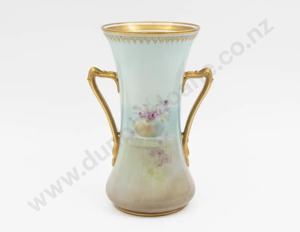 Royal Doulton Hand Painted Romantic Grecian Figure Vase Signed Arthur Leslie 21cm H Image 1++
