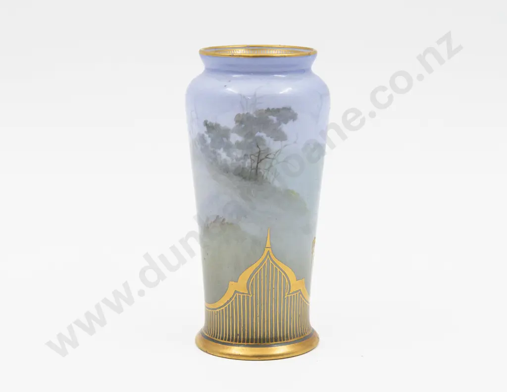 Doulton Burslem Hand Painted Scottish Thistle Landscape Vase Signed F Walklate 14.5cm H Image 1++