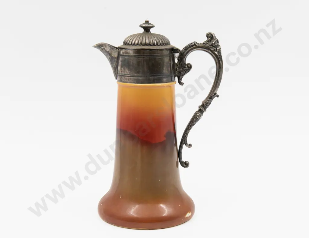 Royal Doulton Hand Painted & Transferred Continuous Sunset Landscape Claret Jug 25cm H Image 1++