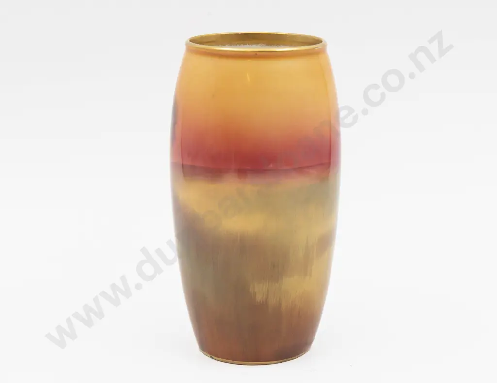 Royal Doulton Hand Painted Continuous Sunset Vase Signed H Morrey 18cm H Image 1++