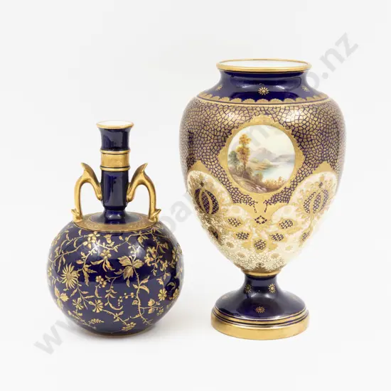Coalport Urn with Minton Specimen Vase