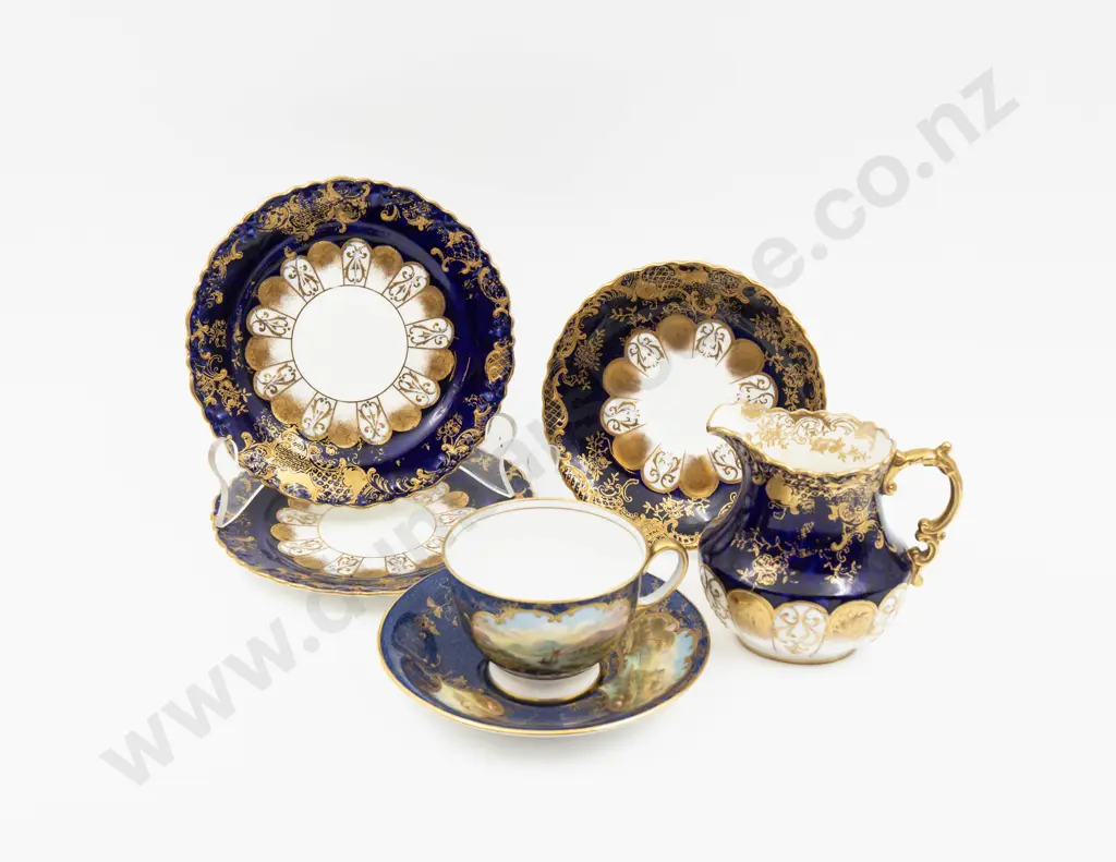 Aynsley Hand Painted Teacup & Saucer Scottish Scene Cartouche with Other Aynsley China Image 1++