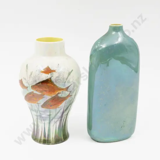 Royal Doulton Mei Ping Lustre Vase Decorated with Fish & Bottle Vase