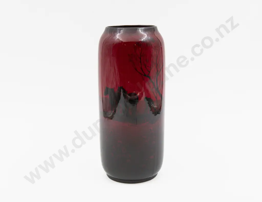 Royal Doulton Flambe Continuous Farming Landscape Vase 24cm H Image 1++