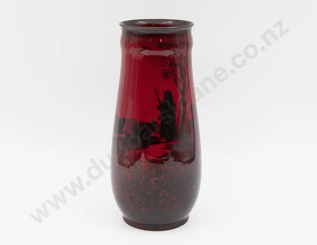 Royal Doulton Flambe Continuous Shepherd Landscape Vase 28cm H Image 1++