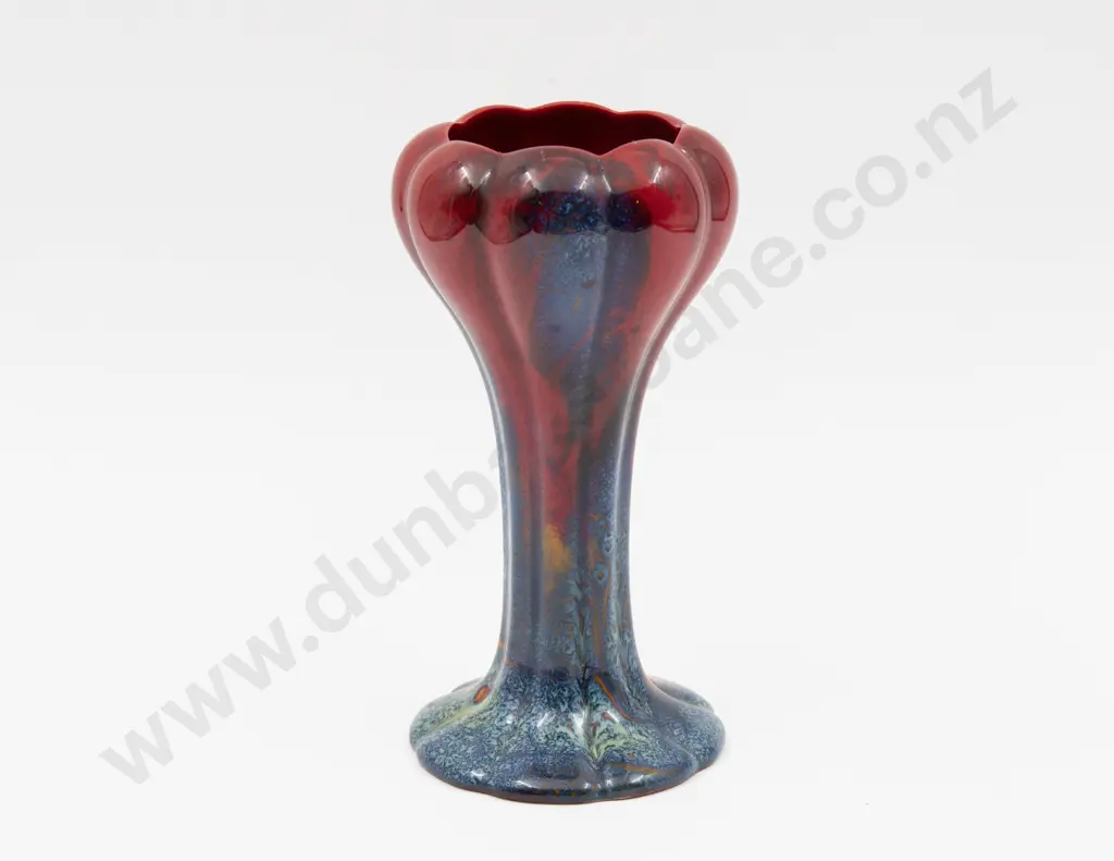 Royal Doulton Flambe Signed Noke Sung Tulip Vase 18.5cm H Image 1++