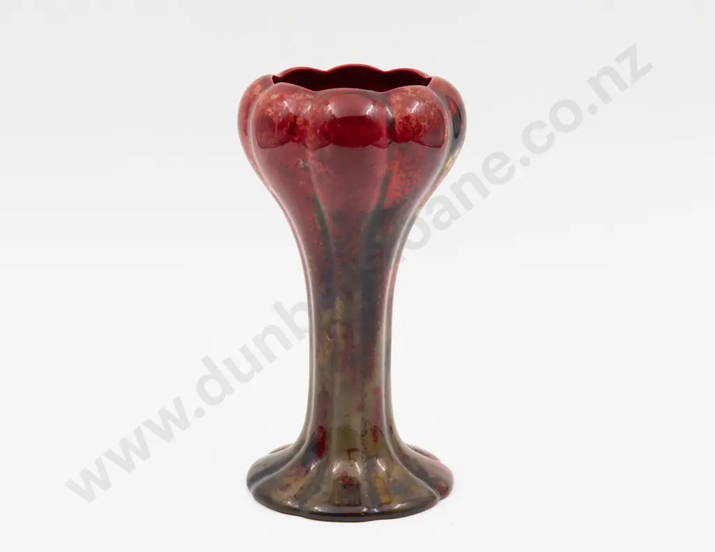 Royal Doulton Flambe Signed Noke Tulip Vase 18.5cm H Image 1++