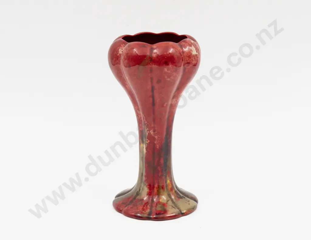 Royal Doulton Flambe Signed Noke Tulip Vase 18.5cm H Image 1++
