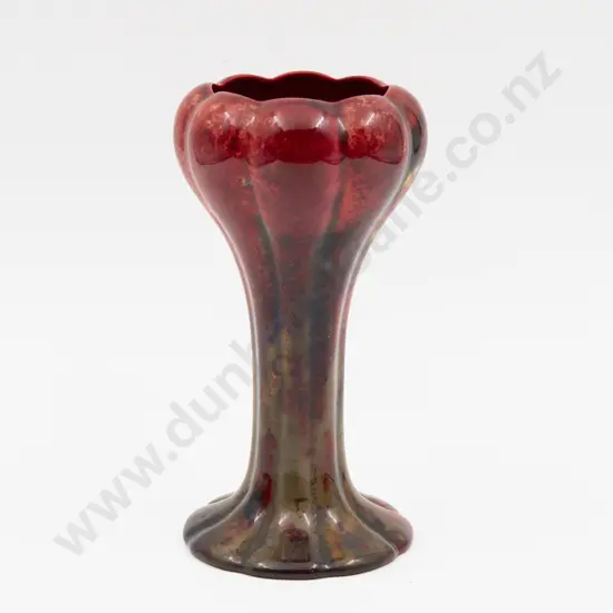 Royal Doulton Flambe Signed Noke Tulip Vase 18.5cm H