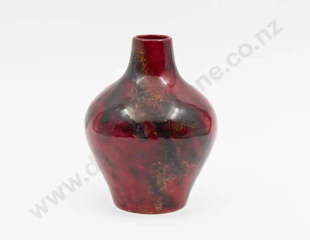 Royal Doulton Flambe Bottle Vase 15.5cm H Image 1++