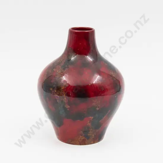Royal Doulton Flambe Bottle Vase 15.5cm H