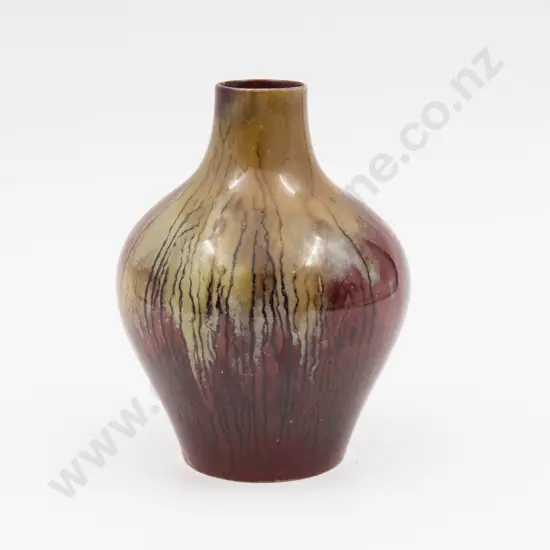 Royal Doulton Flambe Bottle Vase 15.5cm H