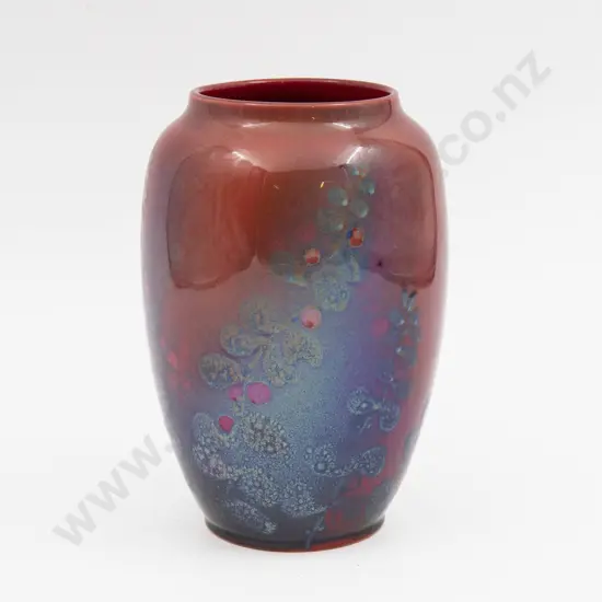 Royal Doulton Flambe Signed Noke Sung Vase 16.5cm H