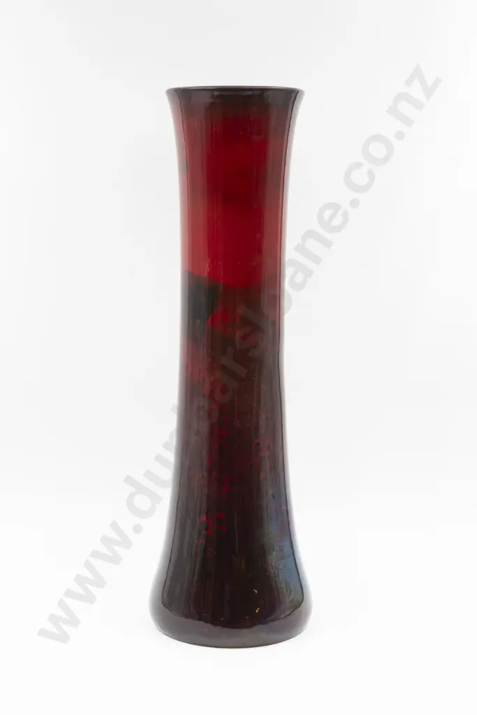 Royal Doulton Flambe Continuous Farm Plow Landscape Long Stem Mantel Vase 52cm H Image 1++