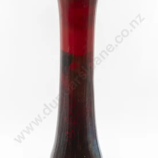 Royal Doulton Flambe Continuous Farm Plow Landscape Long Stem Mantel Vase 52cm H