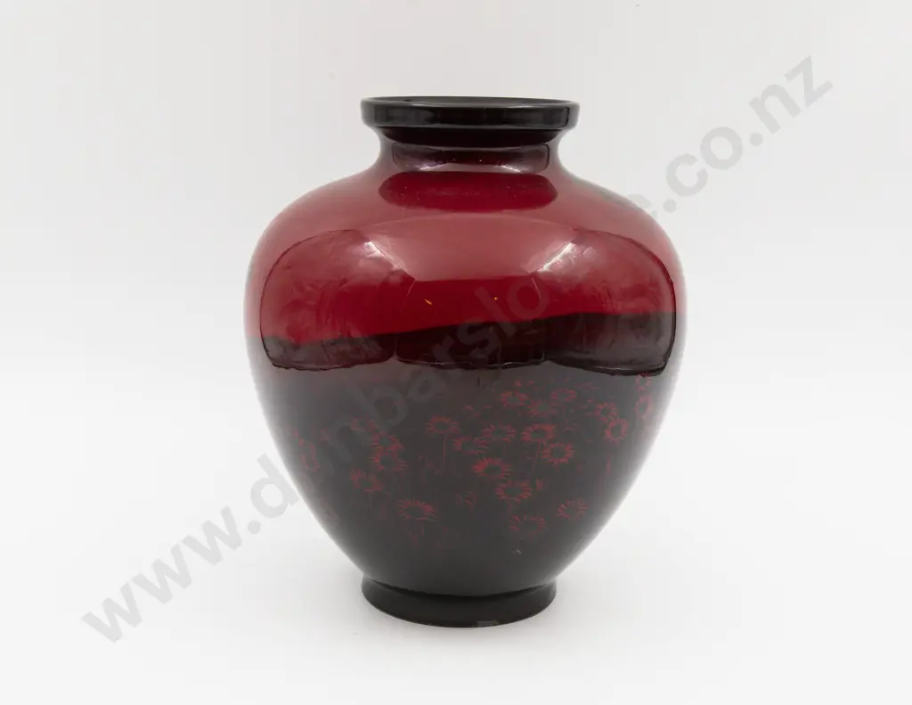 Royal Doulton Flambe Continuous Farm Plow Pattern Vase 28cm H Image 1++