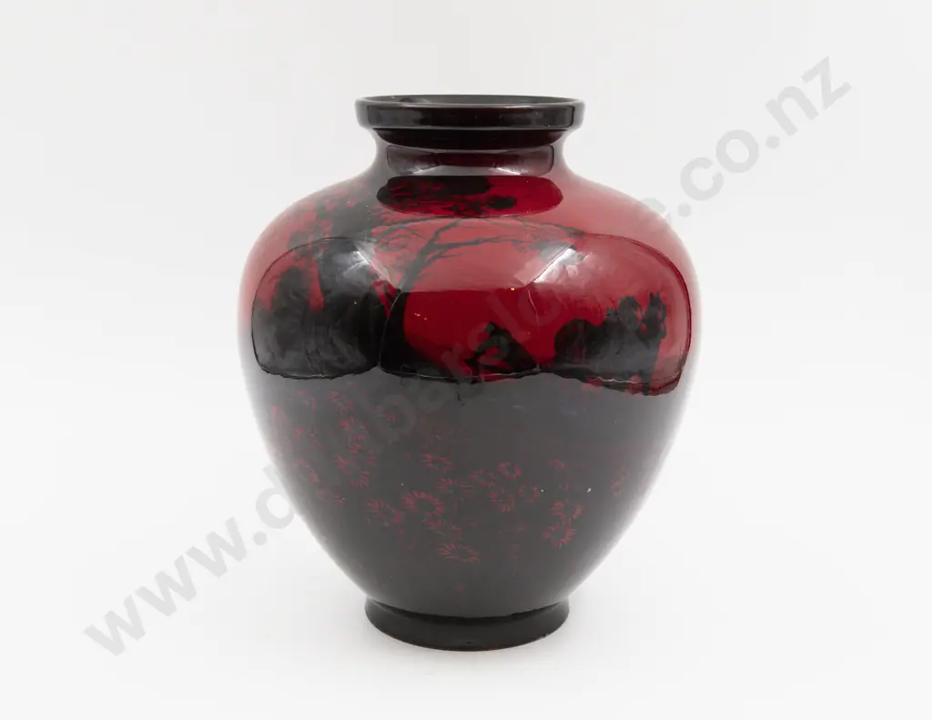 Royal Doulton Flambe Continuous Farm Plow Pattern Vase 28cm H Image 1++