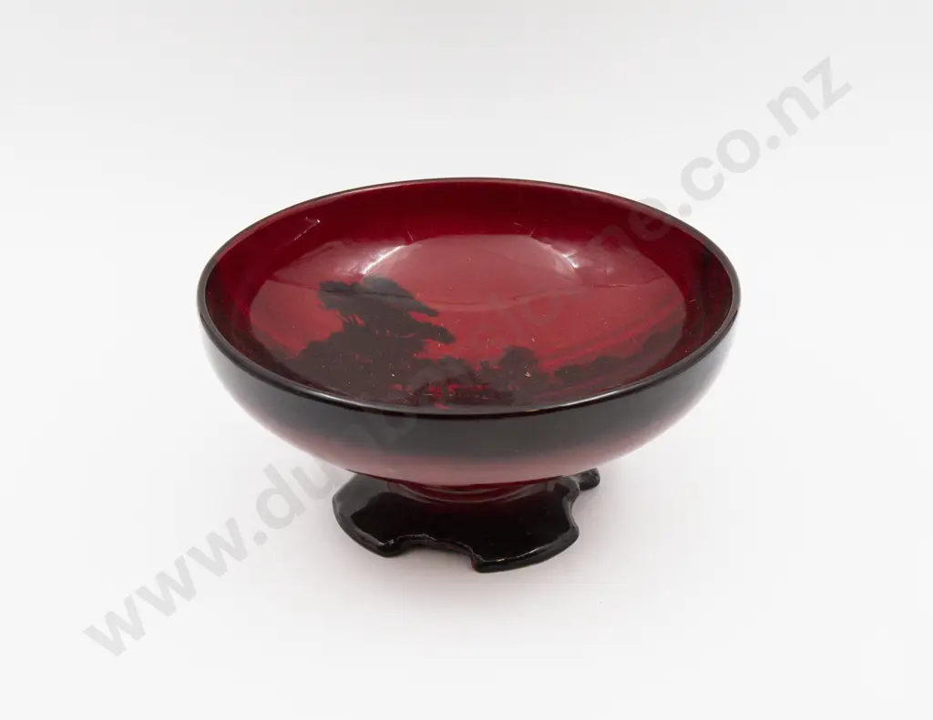 Royal Doulton Flambe Signed Noke Continuous Cottage Comport 25cm Dia Image 1++