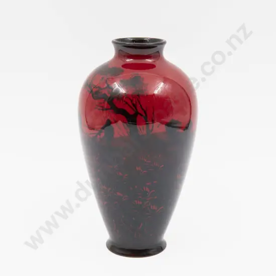 Royal Doulton Flambe Continuous Farm Plow Pattern Vase 21.5cm H