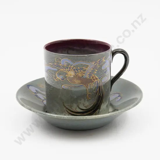Royal Doulton Titanian Ware Bird of Paradise Coffee Can & Saucer