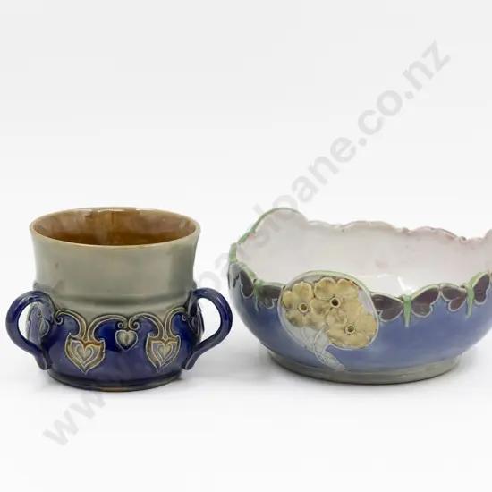Doulton Lambeth Glazed Stoneware Table Bowl by Ethel Beard