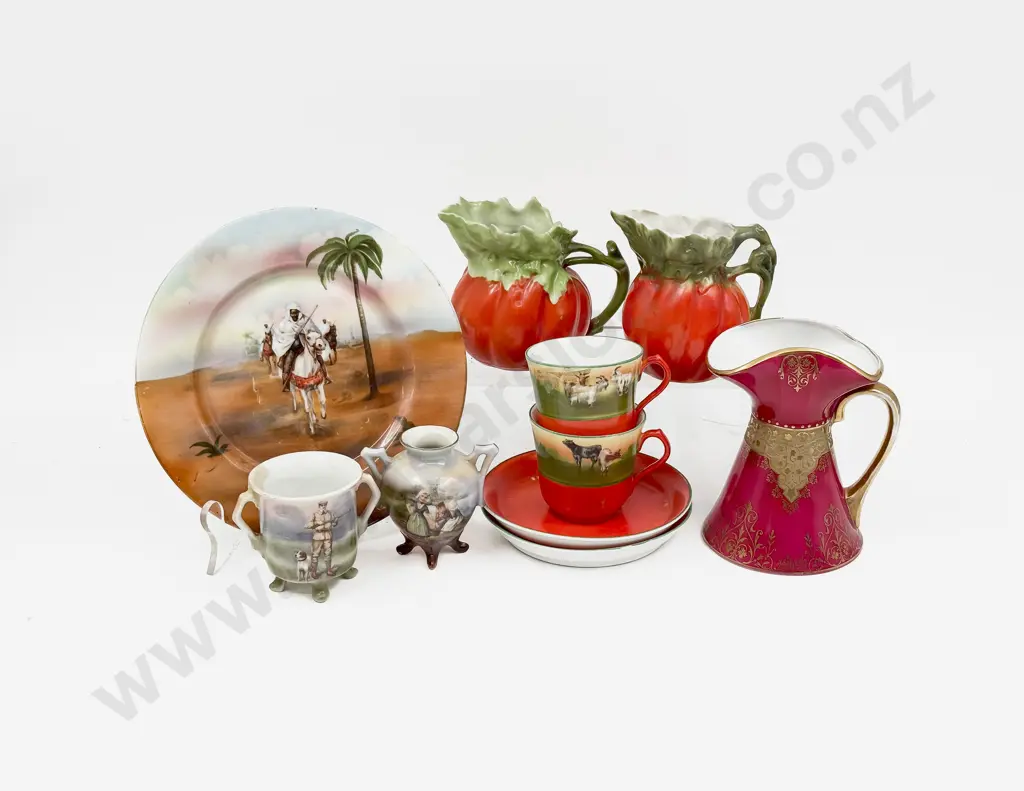 Royal Beyreuth Tomato Molded Animal & Various Print Ware (8 Pces) Image 1++