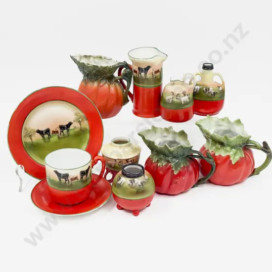 Royal Beyreuth Molded Tomato & Various Print Ware (9 Pces)