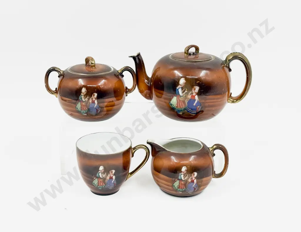 Royal Beyreuth Three Pce Teaset & Single Matching Cup Image 1++