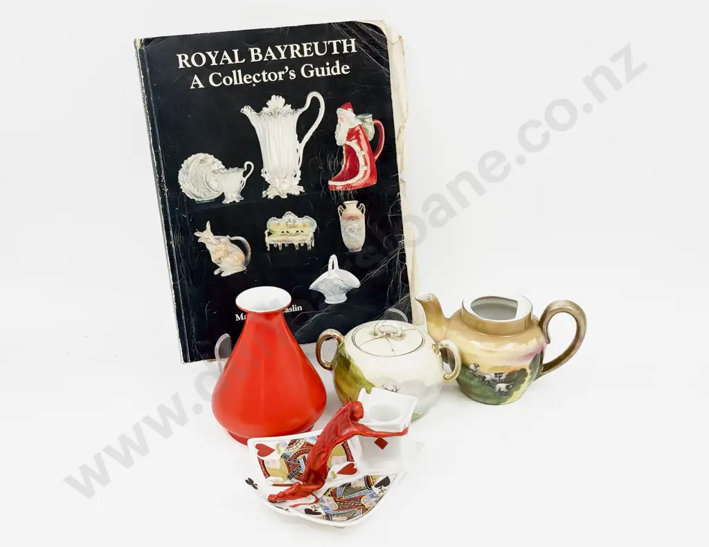 Royal Beyreuth Gamblers Single Candlestick with Collectors Guide Reference & 3 Damaged Pces Image 1++