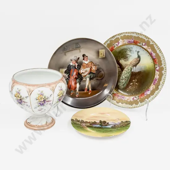 Royal Beyreuth Rose Bowl & Three Various Plates