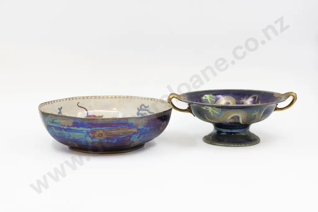 Maling Lustre Dragon Bowl & Comport Image 1++