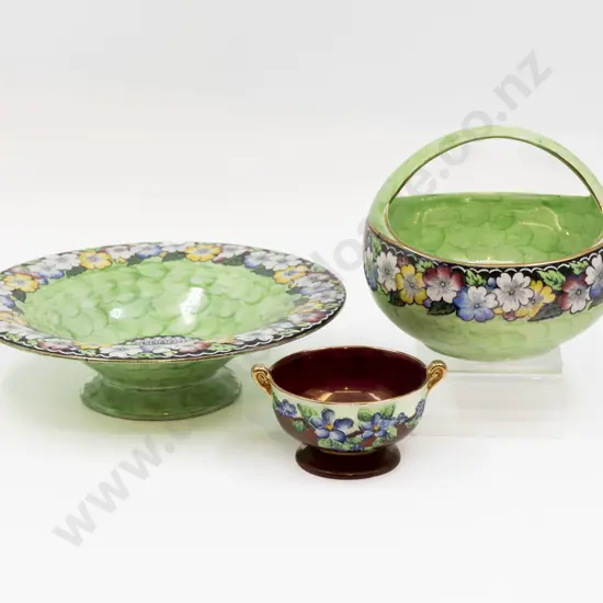 Maling Lustre Table Bowl Basket & Dish