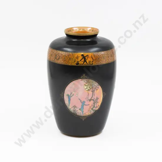Carlton Ware Lustre Moonlight Cameo Pattern Vase 25cm H