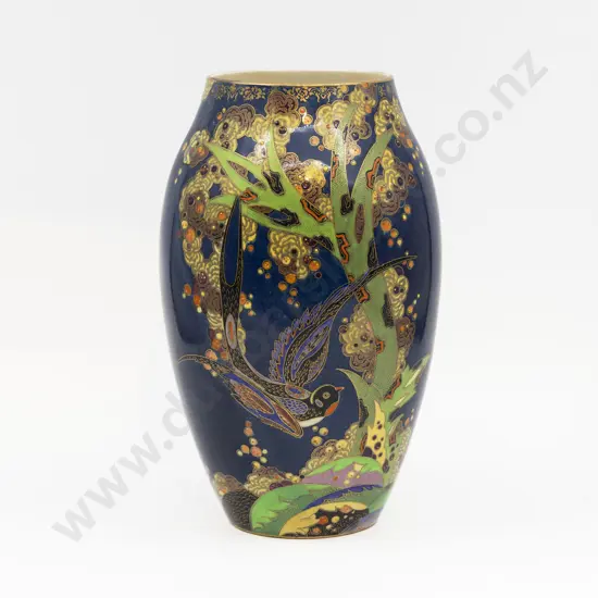 Crown Devon Lustre Enamel Decorated Pattern 2250 Mantel Vase