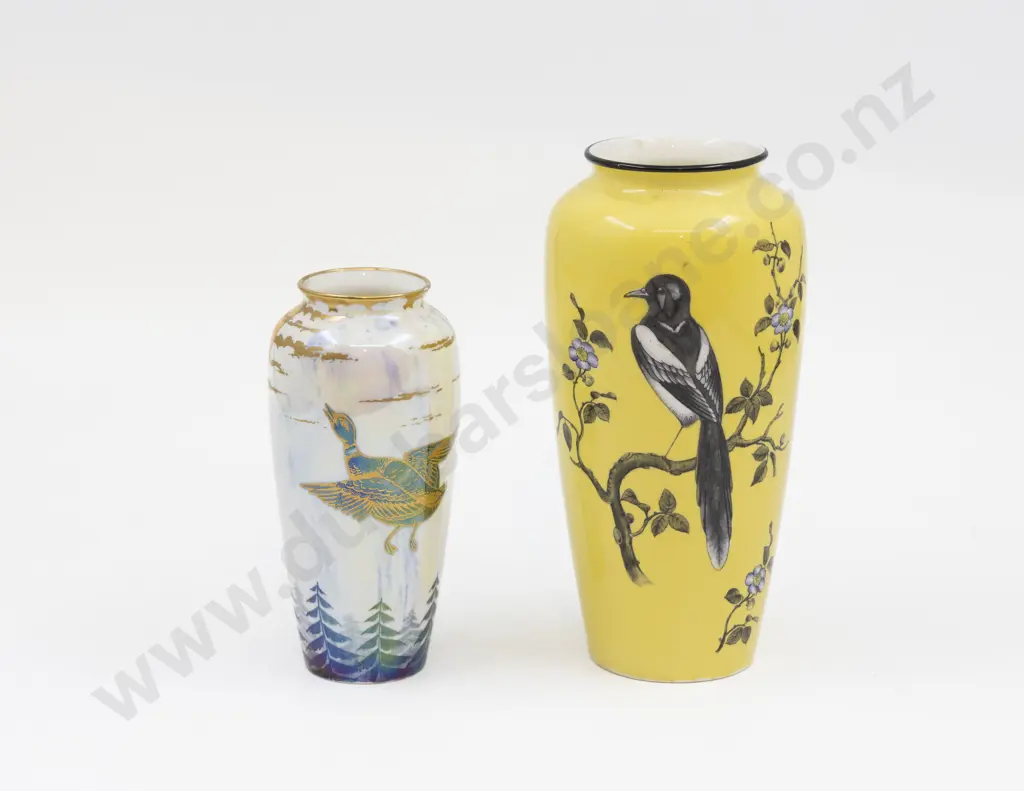 Two Aynsley Lustre Vases 20cm & 15cm H Image 1++