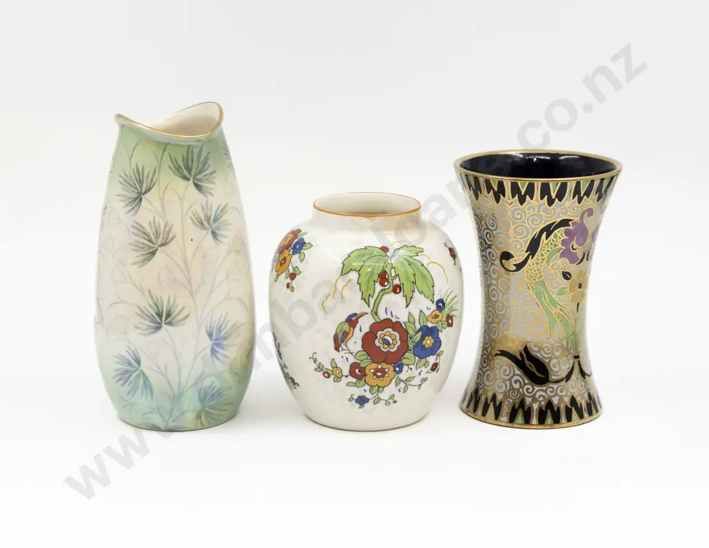 Royal Stanley Lustre Jacobean Vase & Ducal Ginger Jar Winton Vase Image 1++