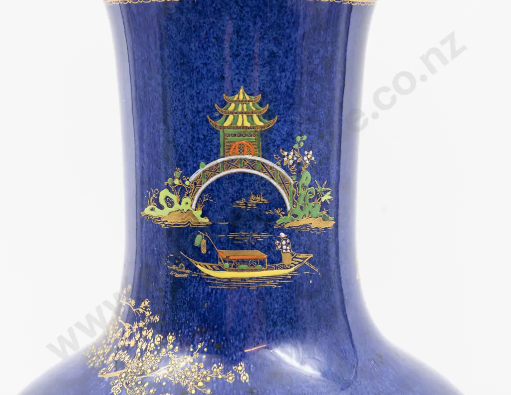 Large Carlton Ware Lustre Pagoda Pattern Vase 48.5cm Image 1++