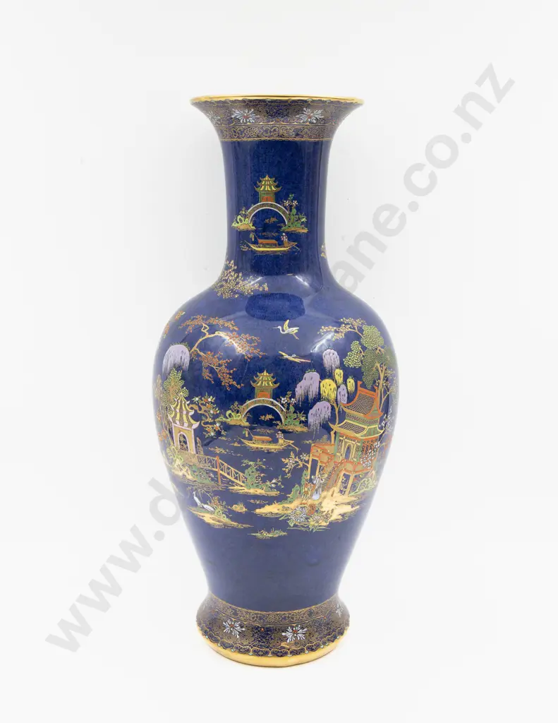 Large Carlton Ware Lustre Pagoda Pattern Vase 48.5cm Image 1++