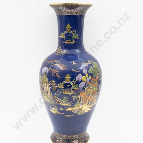 Large Carlton Ware Lustre Pagoda Pattern Vase 48.5cm