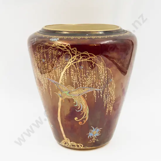 Carlton Ware Lustre Paradise Bird & Tree Pattern Vase 25cm H