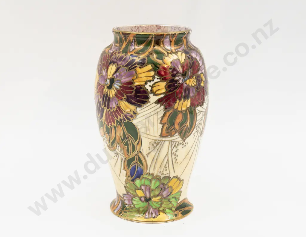 Grimwades Hand Painted Lustre Floral Decorated Vase 20.5cm H Image 1++