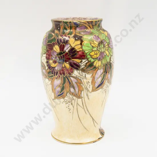 Grimwades Hand Painted Lustre Floral Decorated Vase 20.5cm H