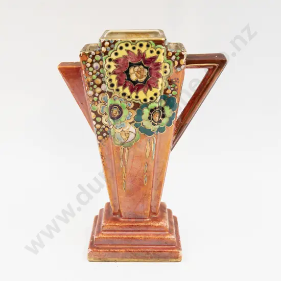 Grimwades Lustre Art Deco Floral Decorated Jug 23.5cm H (A/F)