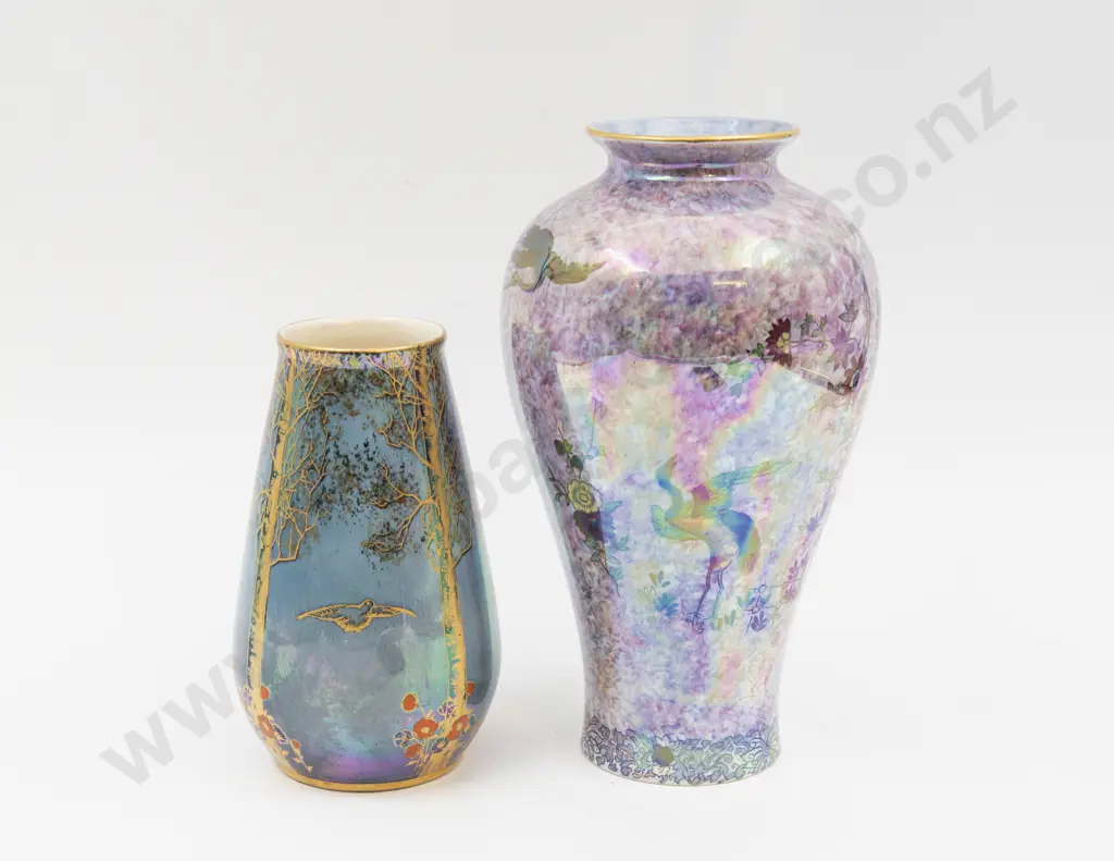 Wilton Ware Lustre Baluster Vase & Crown Devon Lustre Vase Tallest 22cm H Image 1++