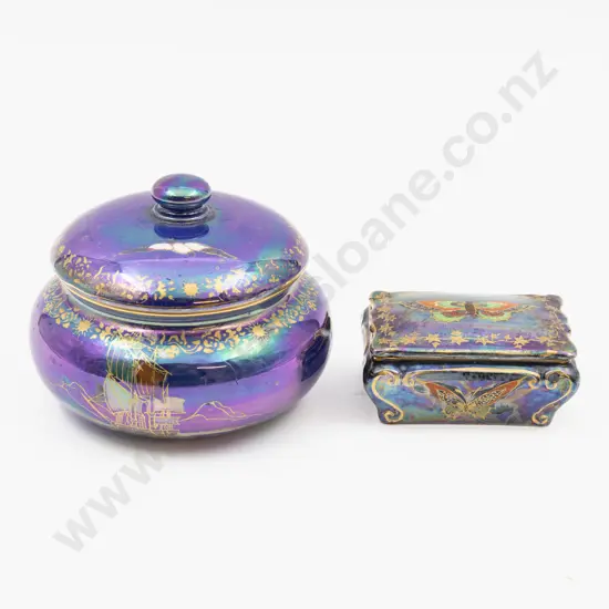 Devon Lustrine Powder Box & Trinket Box Largest 9cm H