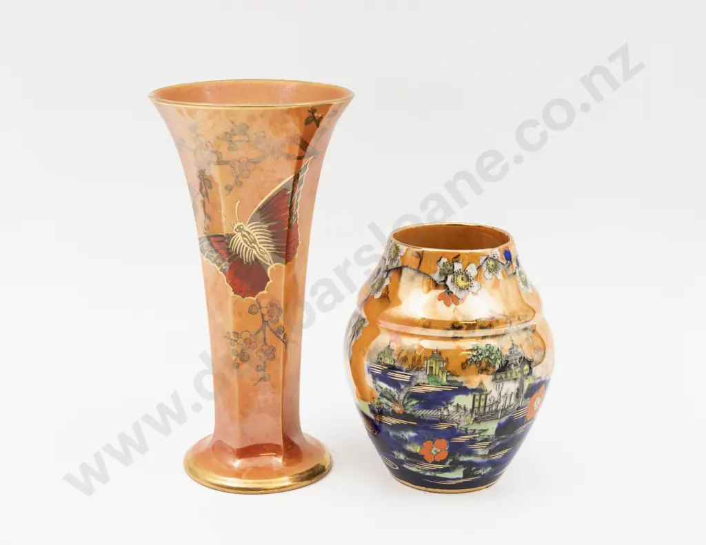Two H & K Tunstall Vases Tallest 22cm H Larger (A/F) Image 1++