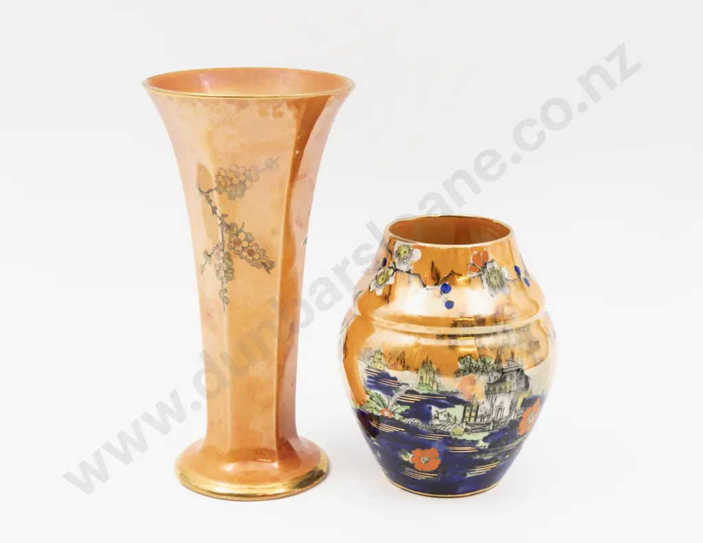 Two H & K Tunstall Vases Tallest 22cm H Larger (A/F) Image 1++