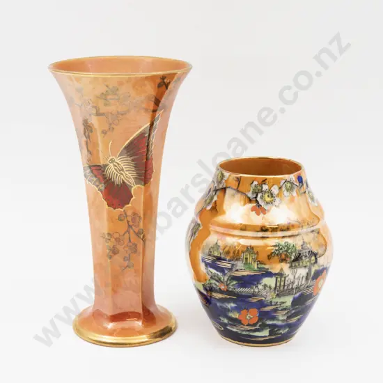 Two H & K Tunstall Vases Tallest 22cm H Larger (A/F)