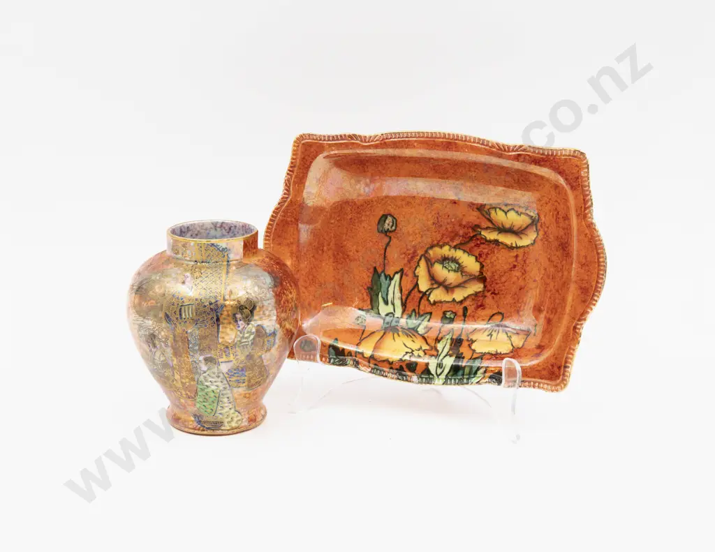 Wilton Ware Lustre Vase & Grimwades Shallow Dish 11.5cm H Image 1++
